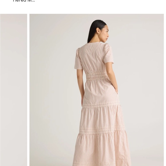 Elegant Terracotta Striped Maxi Dress - Picture 4 of 6